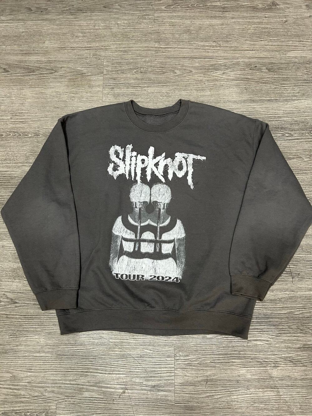 Slipknot Tour 2024 Sweatshirt Mens XL Gray Here Comes The Pain Concert Crewneck